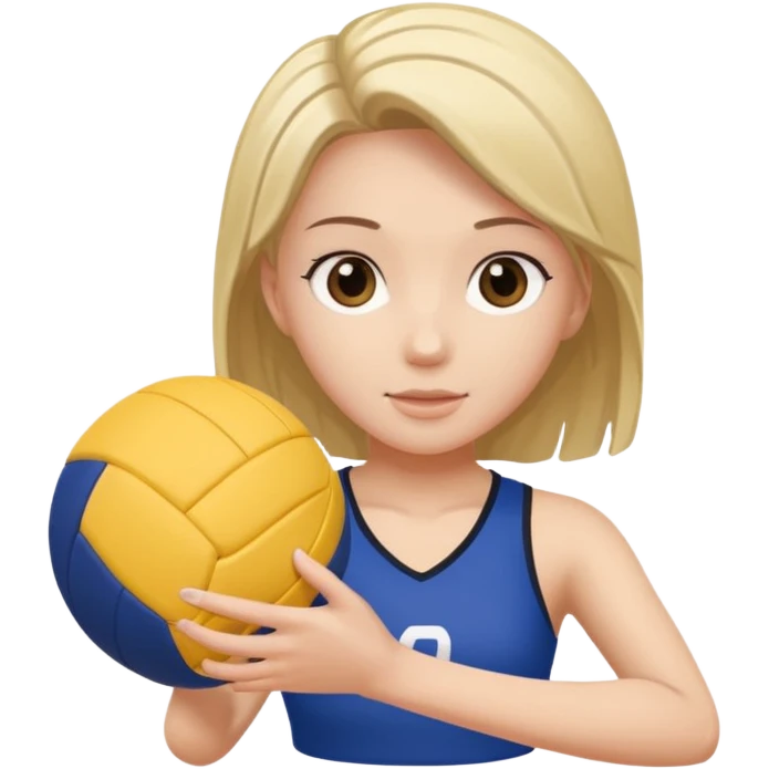 Girl with a ball of volleyball  emoji