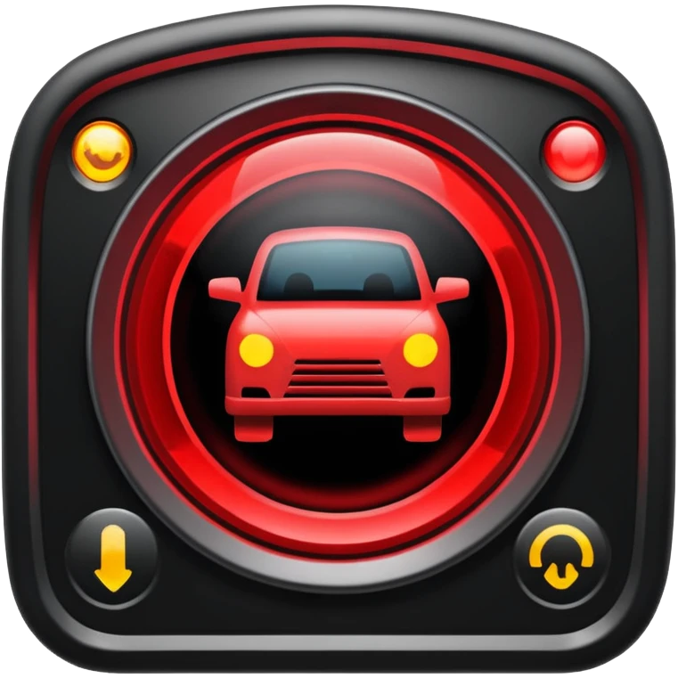 Engine warning light for car emoji