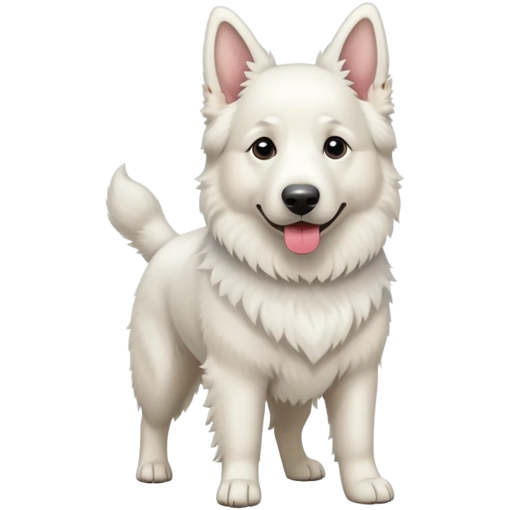 white Swiss Shepherd dog emoji