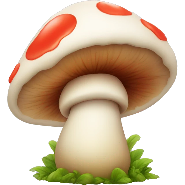 Cute mushroom with a face blowing a kiss emoji