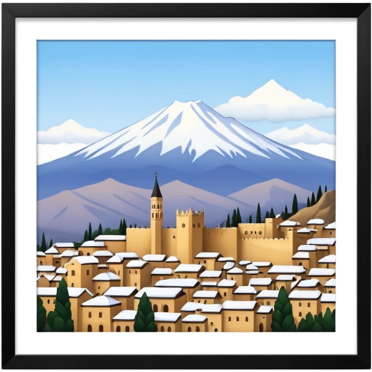 Granada con la montaña necada emoji