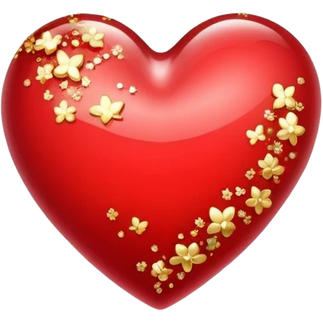 Heart with flakes emoji