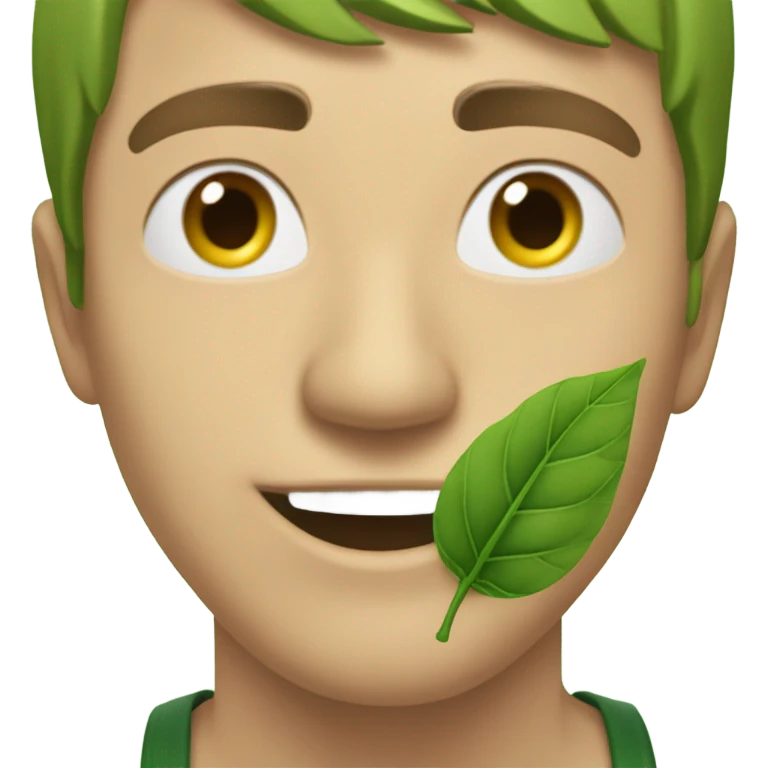 hoja verde con 5 puntas emoji