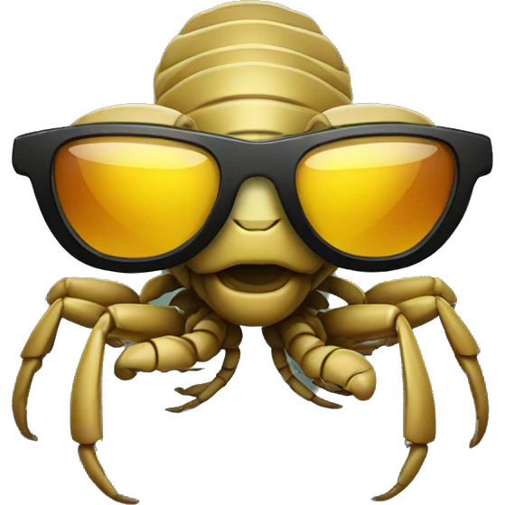 Scorpion with sunglasses emoji