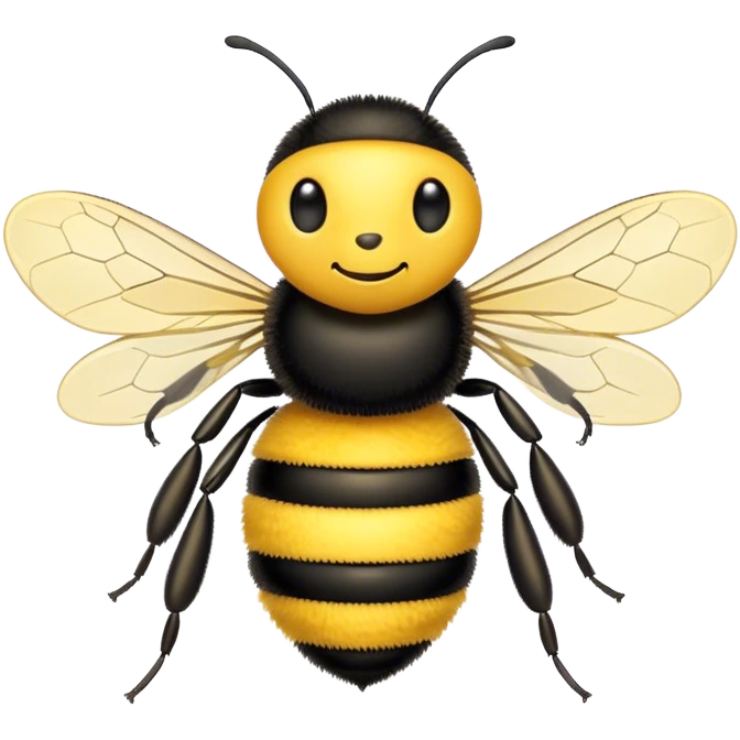 A bee sewing emoji