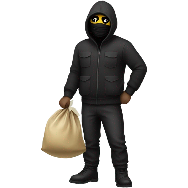 robber with bag of money  emoji
