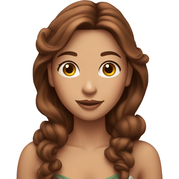 Beautiful woman fairy with brown hair  emoji