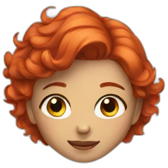 Girl with a short red hair emoji