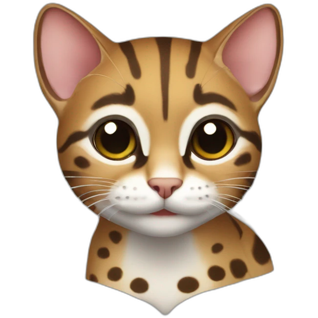 Rusty spotted cat emoji