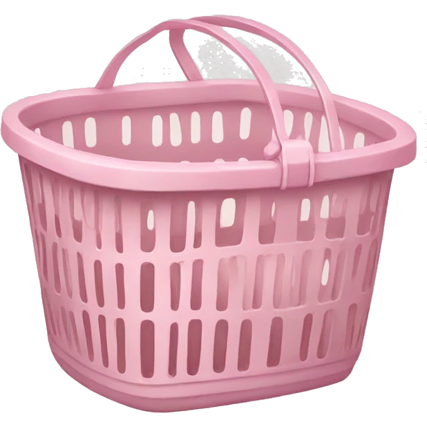 Pastel pink laundry basket  emoji
