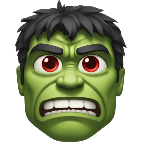 hulk face red eyes emoji