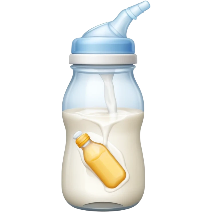baby bottle tilted right emoji