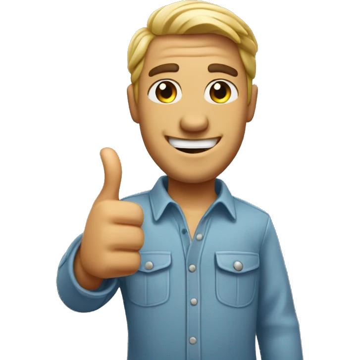 Man giving thumbs up  emoji