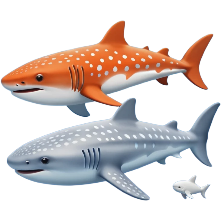 Whale Shark And Beluga Whale emoji