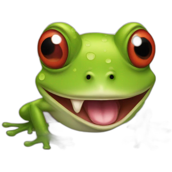 Vampire frog emoji