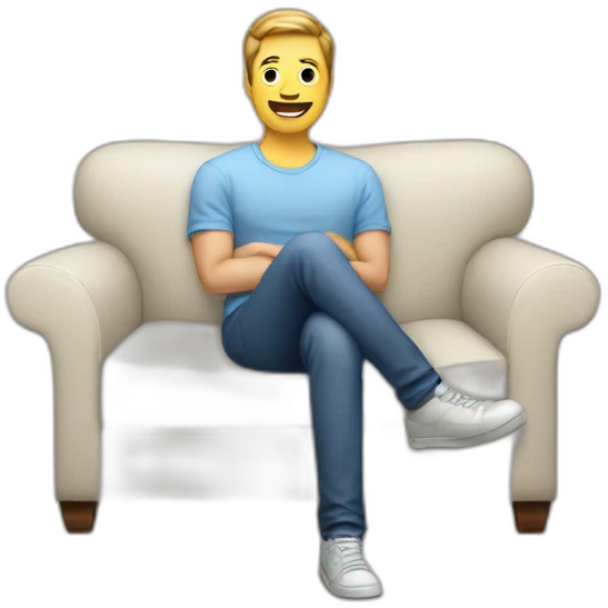Gay-man-on-sofa emoji