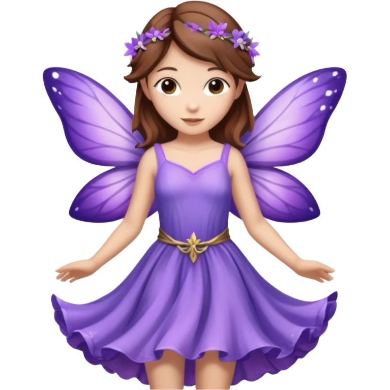 purple fairies with brown hair emoji