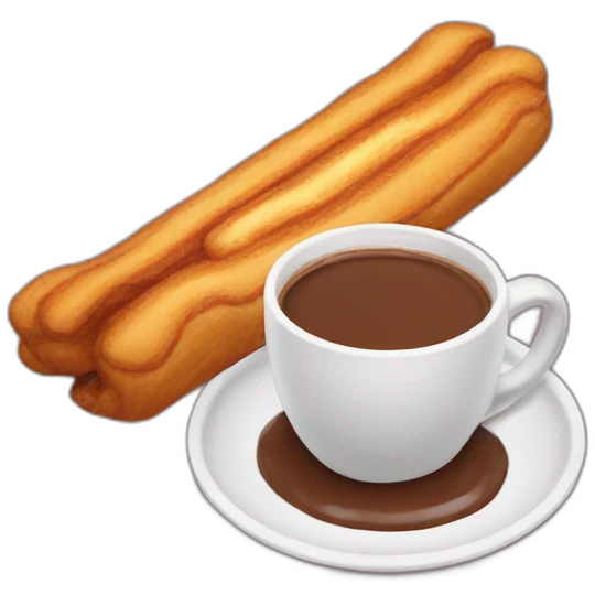 Churros and a cup of hot chocolate  emoji