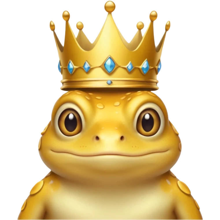 yellow frog in royal outfit and  emoji