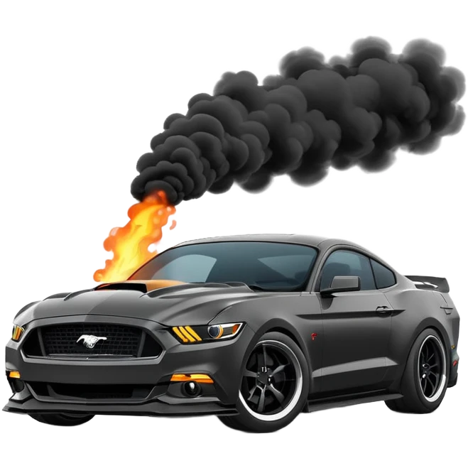 s550 (2015+) emoji of a ford mustang doing a burnout emoji