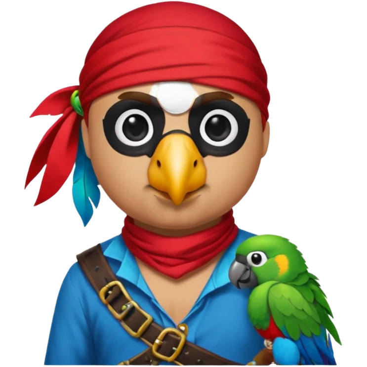 pirate and parrot emoji