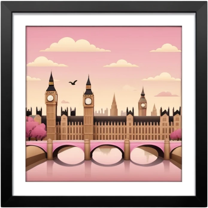 london in beige brown and pink tones emoji