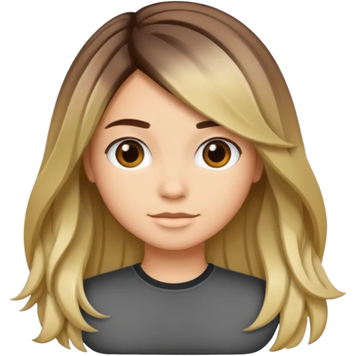 pelo con mechas californianas emoji