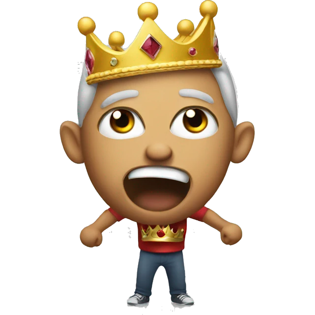 Tossing a crown in anger emoji