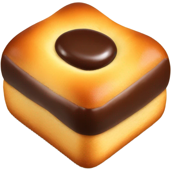 Brioche with a chocolate insert from top emoji