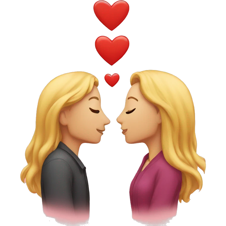 husband and wife in a heart kiss emoji