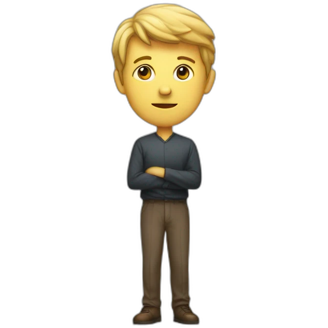 Man standing on a pedestal emoji