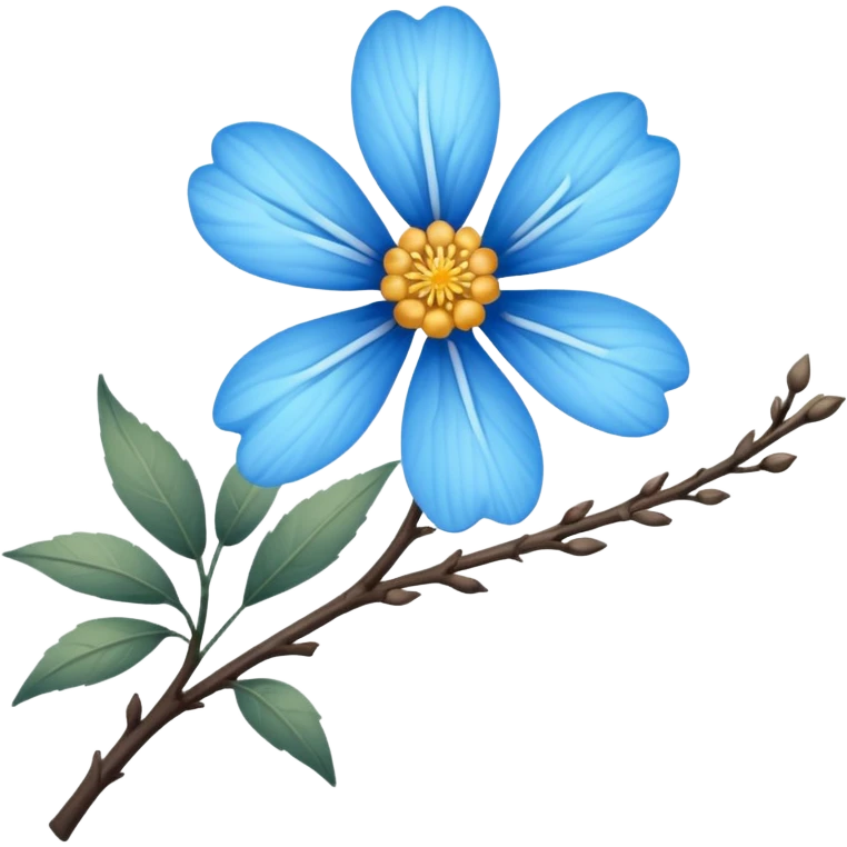 A twig sky color flower aesthetic  emoji