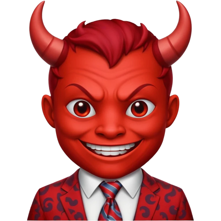 devil with big tie emoji