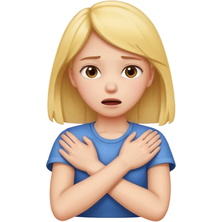 Person chocking holding neck arms crossed girl  emoji