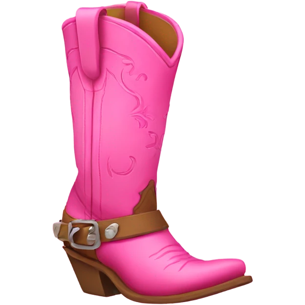 pink cowgirl boot emoji
