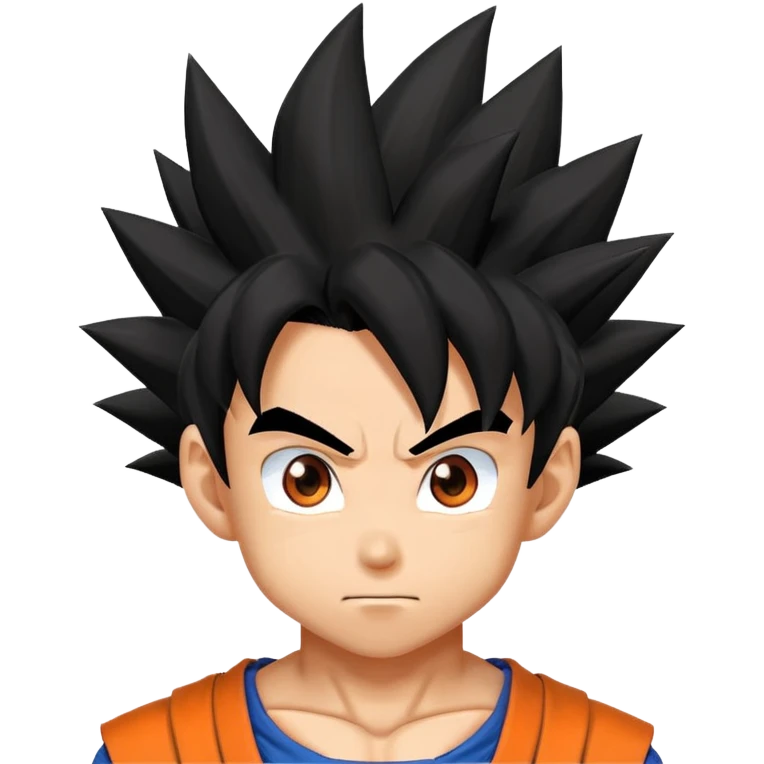 Goku from Dragon Ball Z with spiky black hair and orange gi emoji
