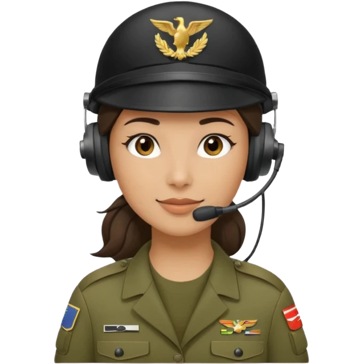 female military communications operator emoji