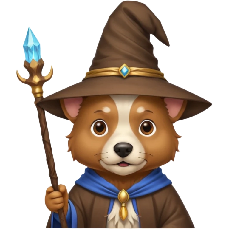 Dog wizard emoji