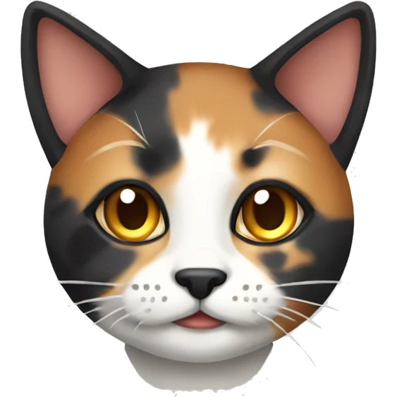 Pixel calico cat emoji
