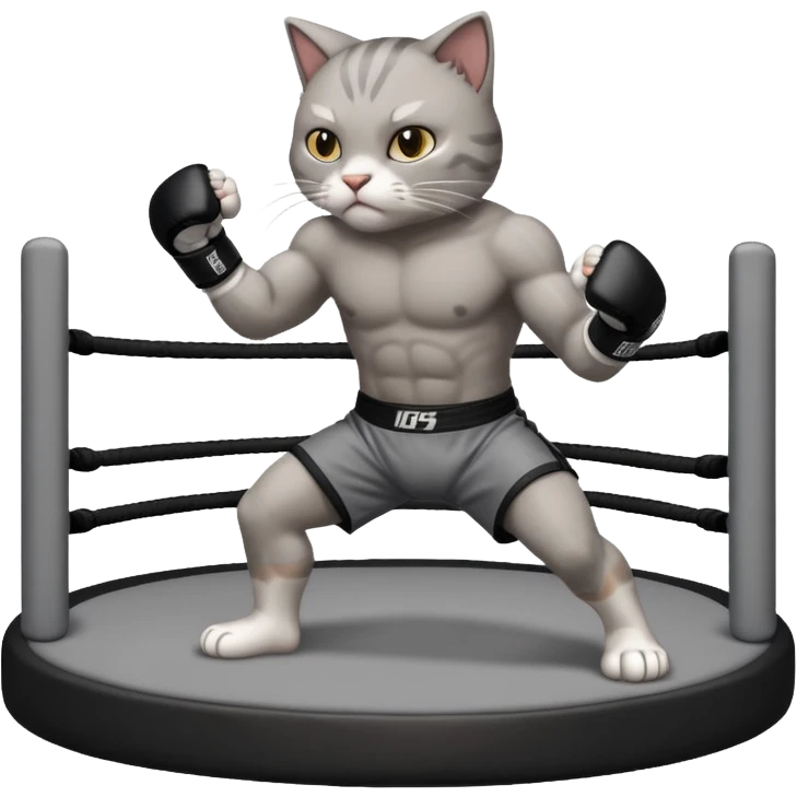 cat doing MMA fighting emoji