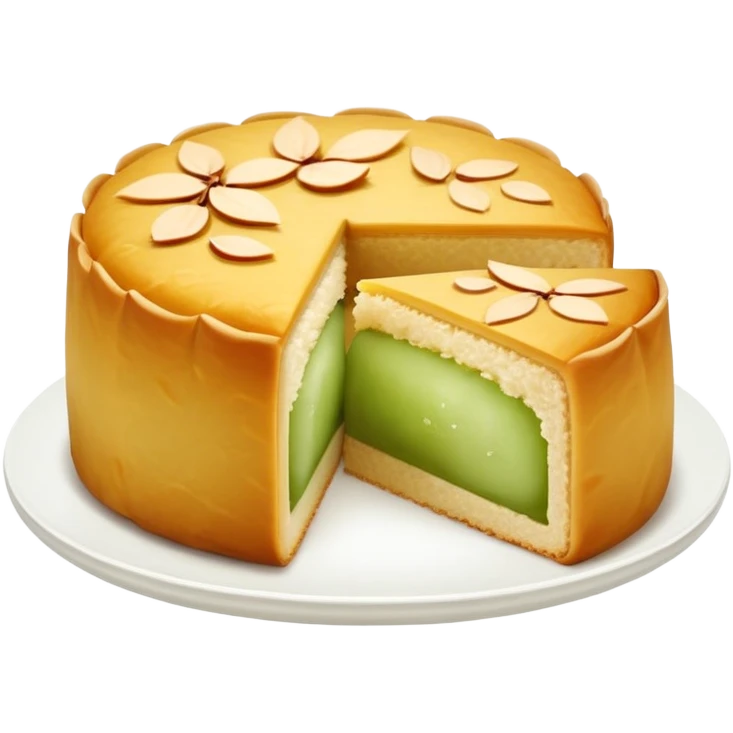 Wife cake (Lou Po Beng), Chinese pastry with winter melon and almond paste filling emoji