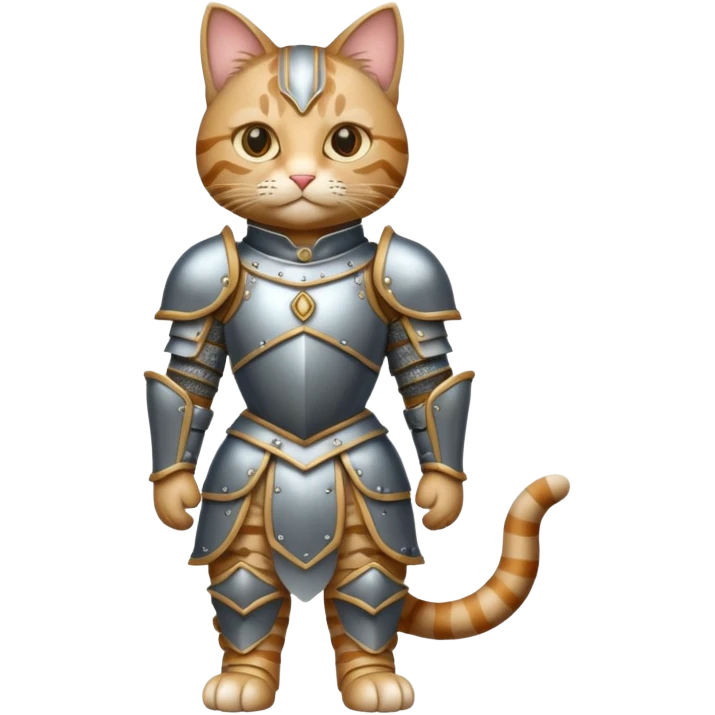 full body cat in armor emoji