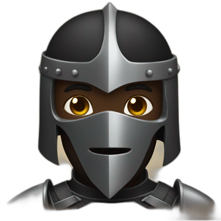 Black skin knight emoji