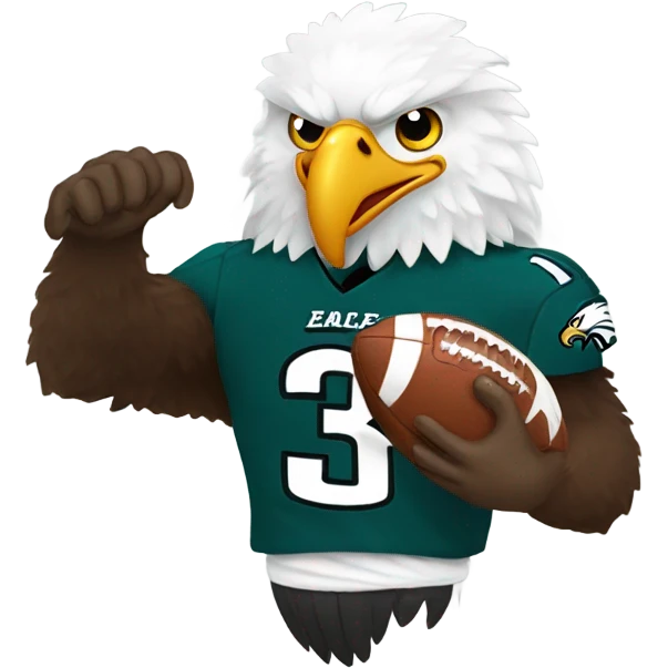 Eagles with a football emoji