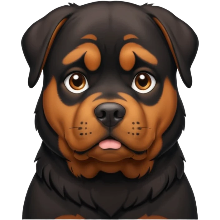 Sad Rottweiler  emoji