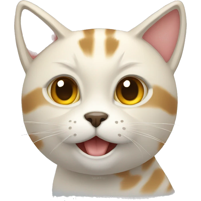Gato comendo maçã  emoji