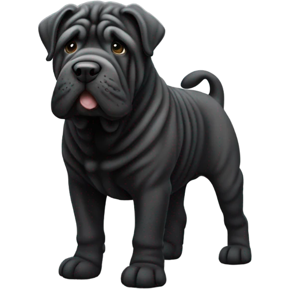 Sharpei black emoji