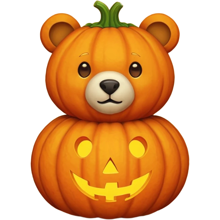 Pumpkin bear emoji