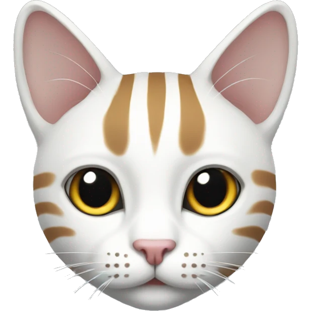 Cat white with stripes emoji