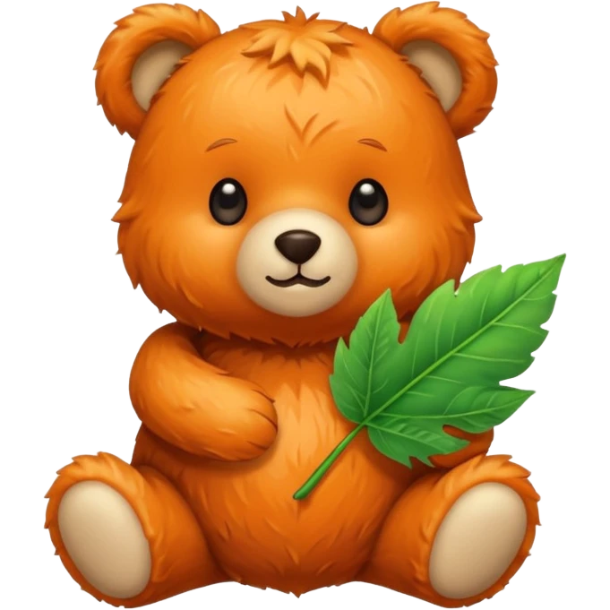 Oso de peluche otoñal emoji